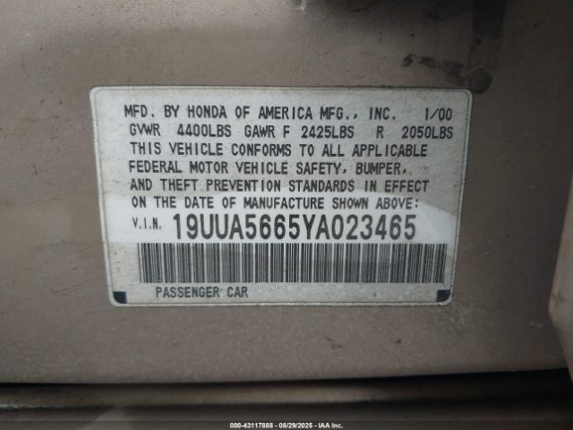 2000 ACURA TL 19UUA5665YA023465 Photo 8