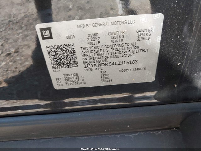 2020 CADILLAC XT5 1GYKNDRS4LZ115183 Photo 8