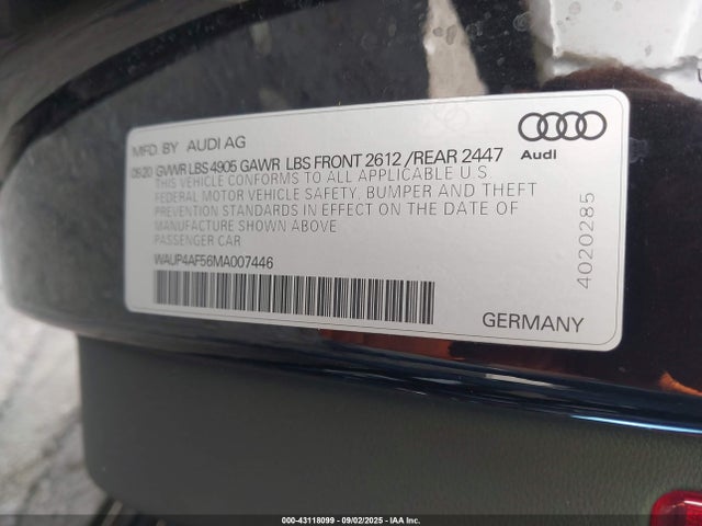 2021 AUDI S5 WAUP4AF56MA007446 Photo 8