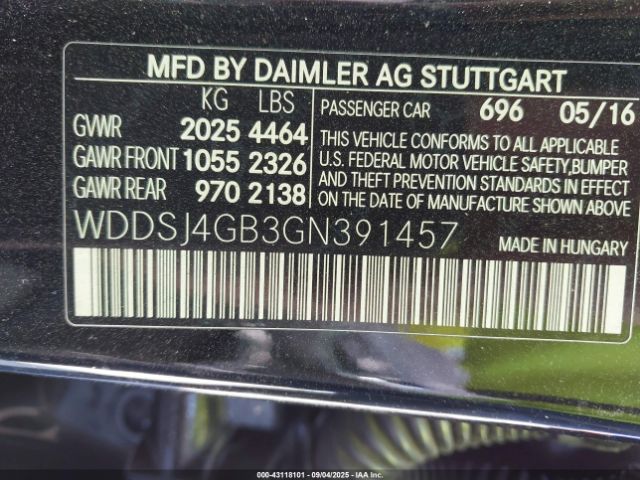 2016 MERCEDES-BENZ CLA 250 WDDSJ4GB3GN391457 Photo 8