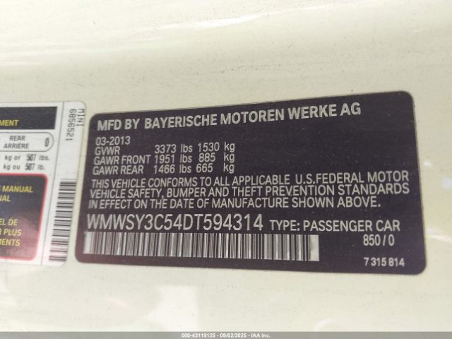 2013 MINI ROADSTER WMWSY3C54DT594314 Photo 8