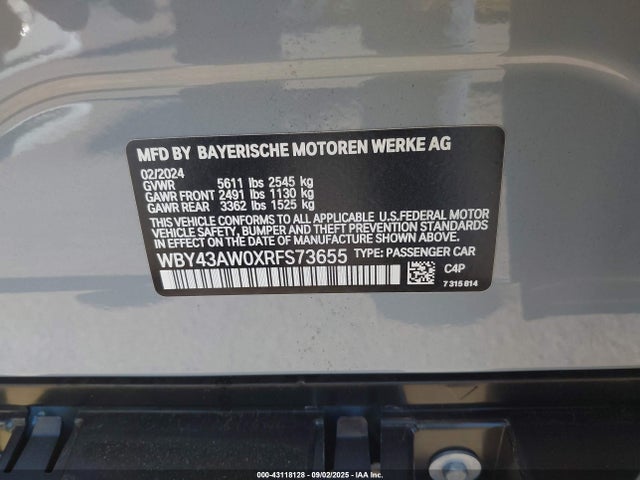 WBY43AW0XRFS73655 BMW I4 Edrive35