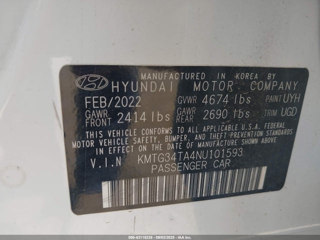 KMTG34TA4NU101593 Genesis t-gdi theta ii fr