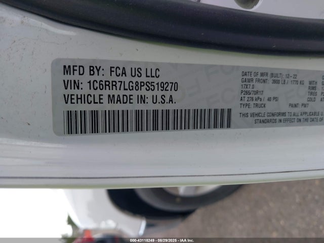 1C6RR7LG8PS519270 RAM 1500
