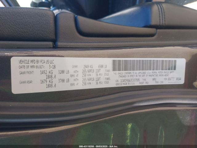 2018 JEEP GRAND CHEROKEE 1C4RJFBG6JC337595 Photo 8