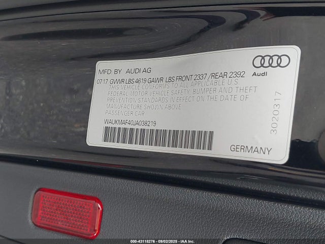 2018 AUDI A4 WAUKMAF40JA038219 Photo 8