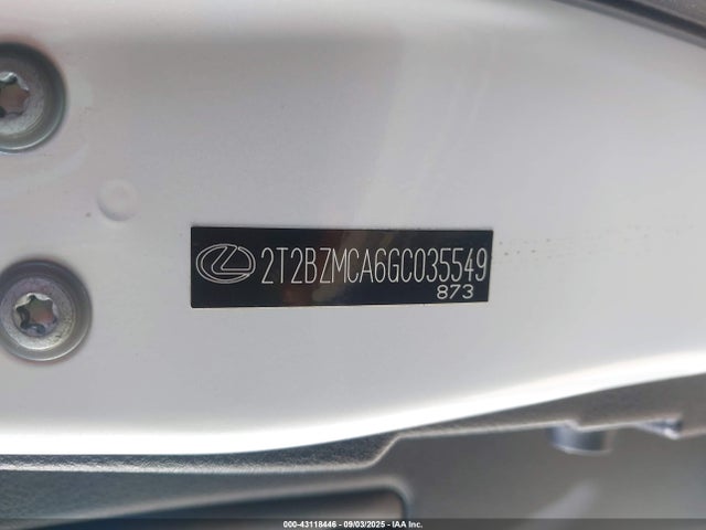 Lexus 2016 2016 2T2BZMCA6GC035549 Image 9