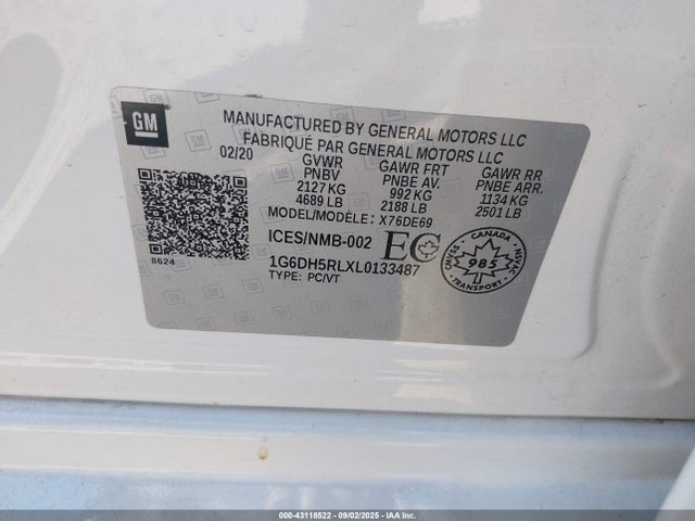 2020 CADILLAC CT4 1G6DH5RLXL0133487 Photo 8