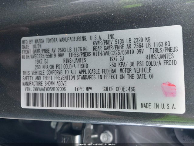 Mazda cw 2025 7MMVAAEW0SN102006 Image 9