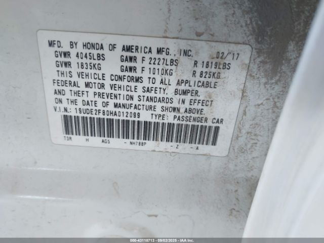 2017 ACURA ILX 19UDE2F80HA012099 Photo 8