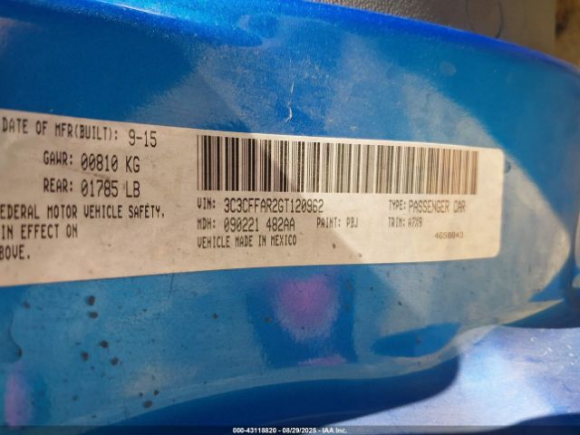 2016 FIAT 500 3C3CFFAR2GT120962 Photo 8