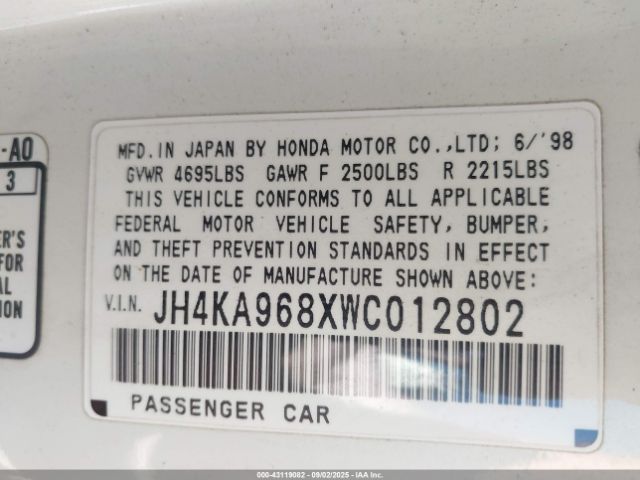 1998 ACURA RL JH4KA968XWC012802 Photo 8