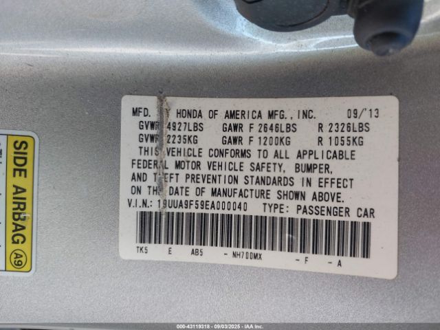 2014 ACURA TL 19UUA9F59EA000040 Photo 8