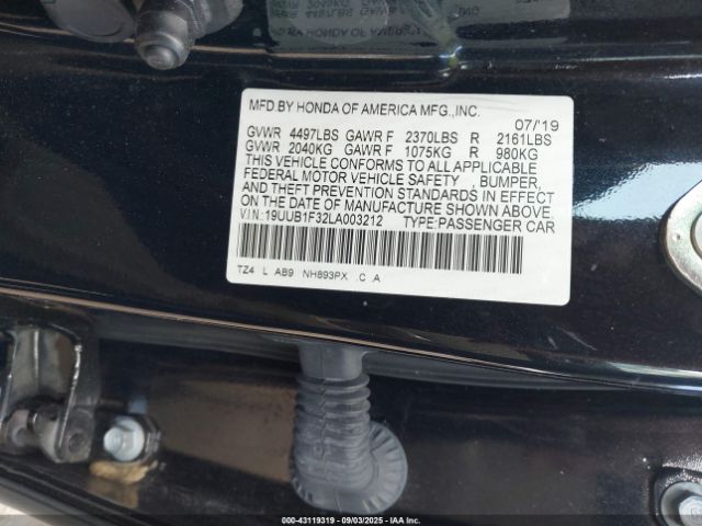 2020 ACURA TLX 19UUB1F32LA003212 Photo 8
