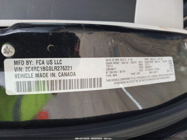 2020 CHRYSLER PACIFICA 2C4RC1BG0LR276221 Photo 8