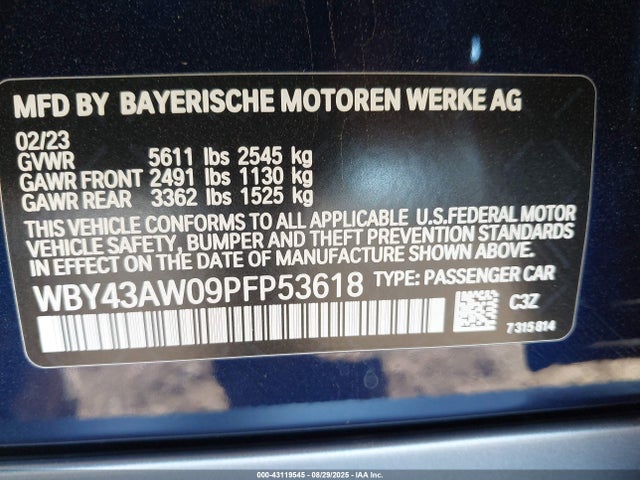 WBY43AW09PFP53618 BMW I4