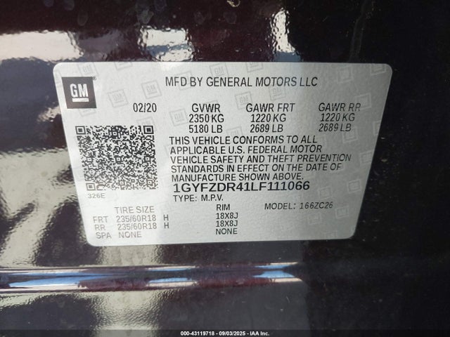 2020 CADILLAC XT4 1GYFZDR41LF111066 Photo 8
