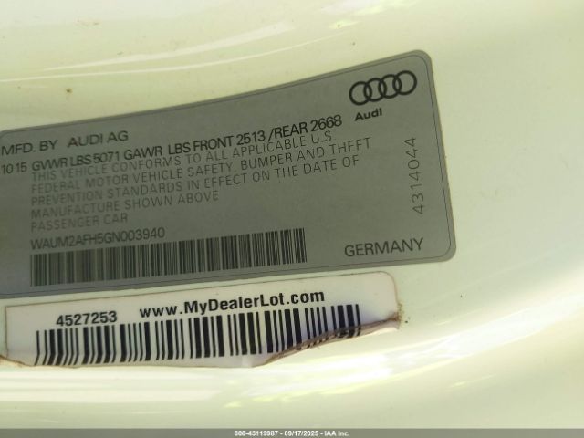 2016 AUDI A5 WAUM2AFH5GN003940 Photo 8