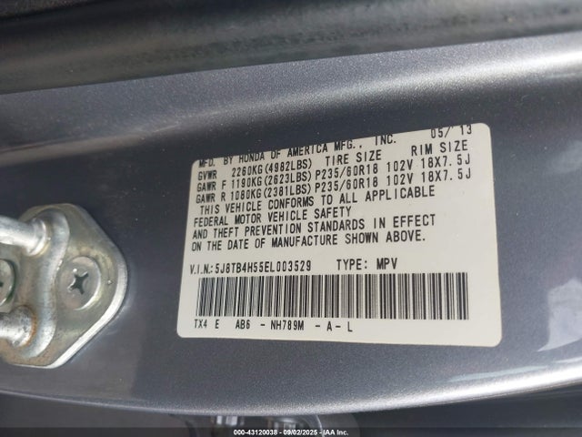 5J8TB4H55EL003529 Acura j35z2