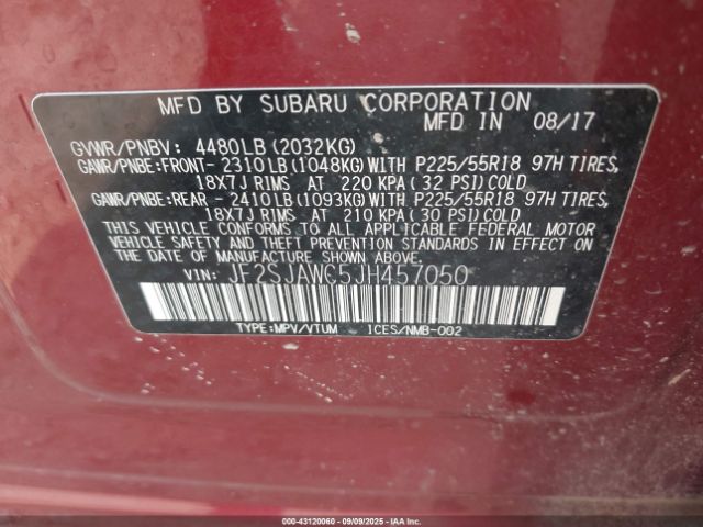 2018 SUBARU FORESTER JF2SJAWC5JH457050 Photo 8