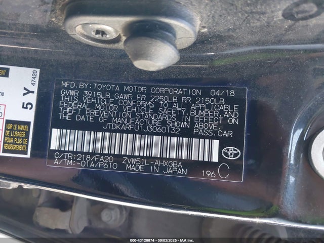 Toyota Prius 2018 JTDKARFU1J3060132 Image 22