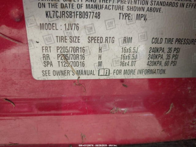 KL7CJRSB1FB097748 Chevrolet LUV