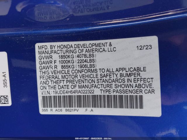 2024 ACURA INTEGRA 19UDE4H64RA022322 Photo 8