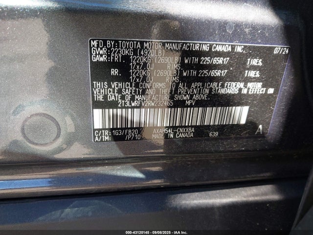 Toyota a25a-fxs 2024 2T3LWRFV2RW232465 Image 9