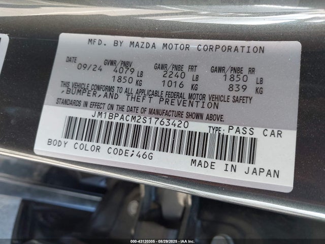 JM1BPACM2S1763420 Mazda py cylinder deactivation