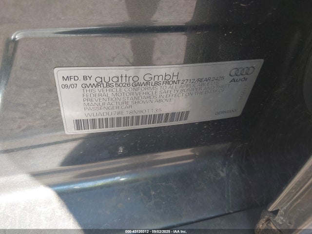 2008 AUDI RS 4 WUADU78E18N901135 Photo 8