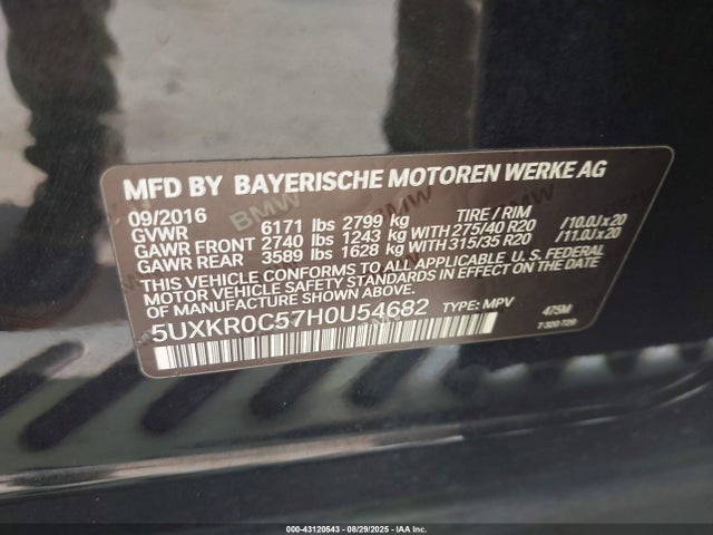 5UXKR0C57H0U54682 BMW X5