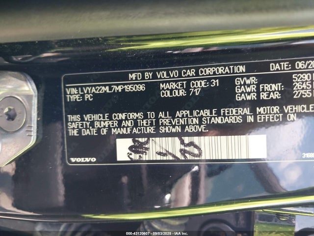 LVYA22ML7MP195096 Volvo b4204ts (hp)