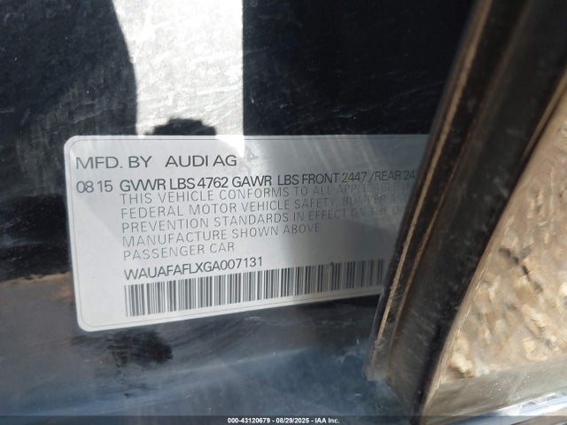 2016 AUDI A4 WAUAFAFLXGA007131 Photo 8