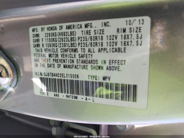 2014 ACURA RDX 5J8TB4H32EL015006 Photo 8