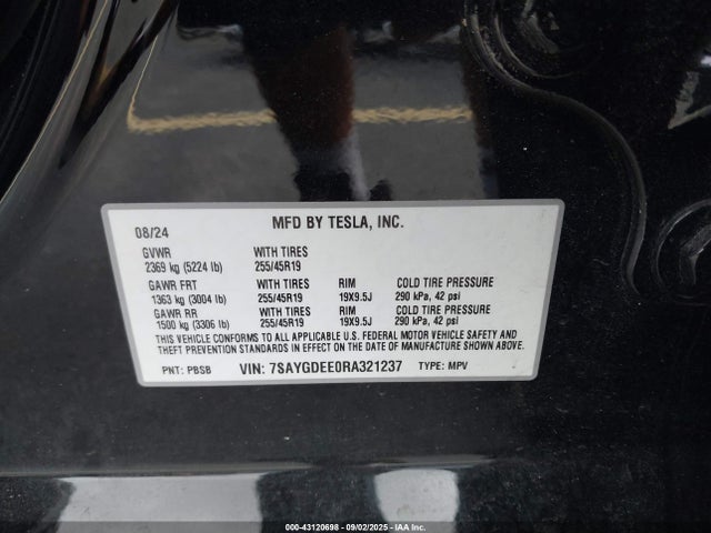 7SAYGDEE0RA321237 Tesla 2024