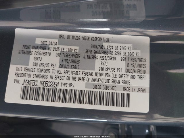 Mazda py 2024 JM3KFBCL1R0502254 Image 9
