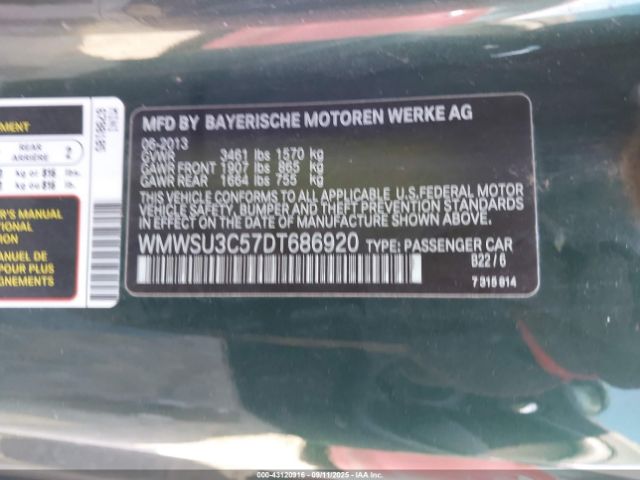 2013 MINI HARDTOP WMWSU3C57DT686920 Photo 8