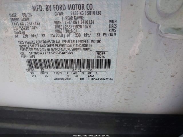 Ford Explorer 2023 1FMSK7FH3PGB46981 Image 24