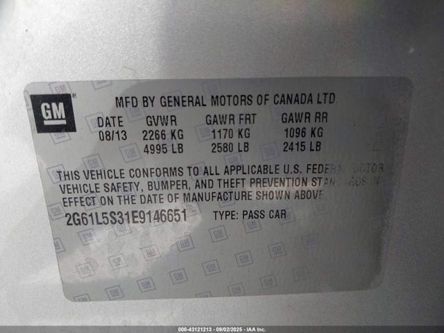 2014 CADILLAC XTS 2G61L5S31E9146651 Photo 8