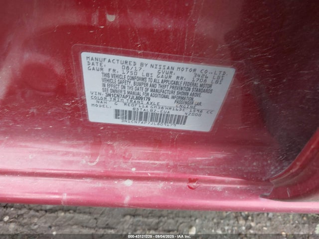 3N1CN7AP7JL809179 Nissan Versa
