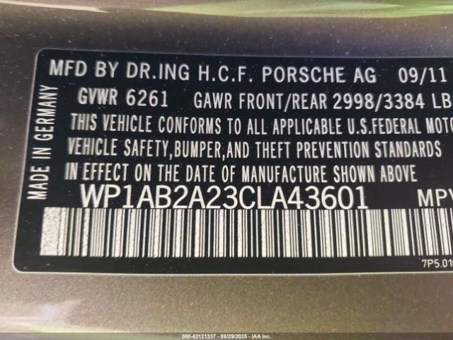 2012 PORSCHE CAYENNE WP1AB2A23CLA43601 Photo 8