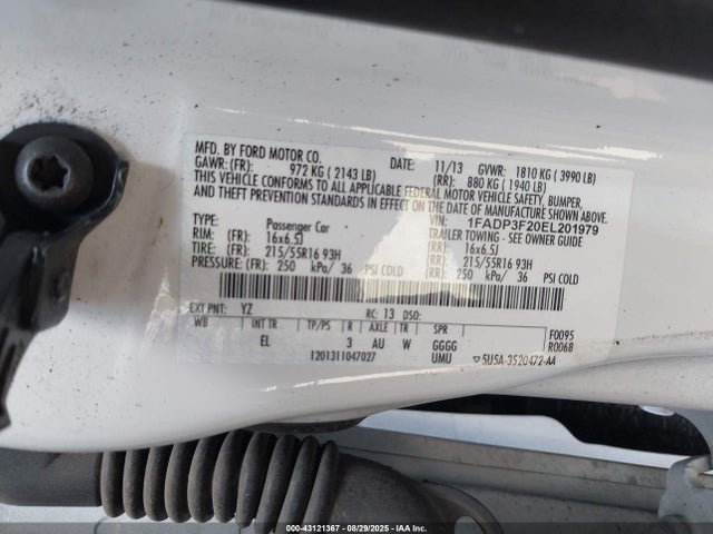 Ford 2014 2014 1FADP3F20EL201979 Image 9