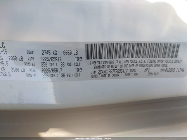 2C4RC1BG7FR696417 Chrysler Town and Country
