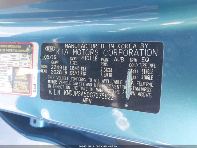 KIA dohc gdi nu 2016 KNDJP3A50G7375822 Image 9