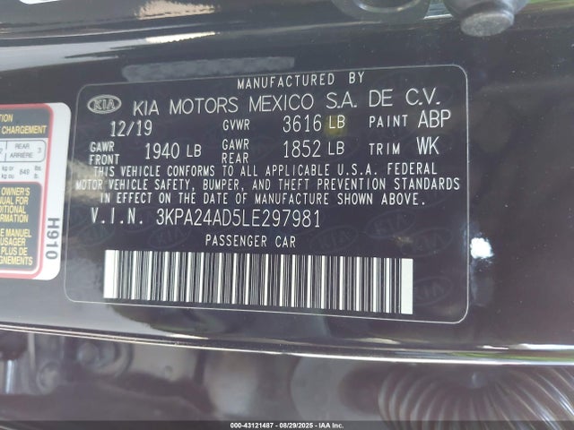 3KPA24AD5LE297981 KIA gammaii 1.6mpi+cvt