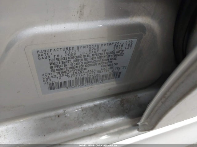 3N1AB7AP6HY374748 Nissan 2017