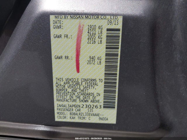 1N4AL3AP6EN230263 Nissan Altima