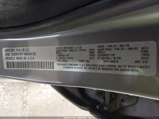 RAM 1500 2022 1C6SRFMT1NN428120 Image 9