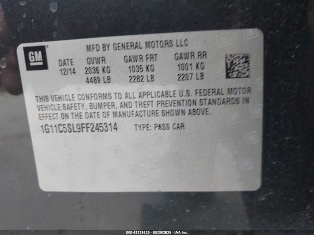 1G11C5SL9FF245314 Chevrolet lkw