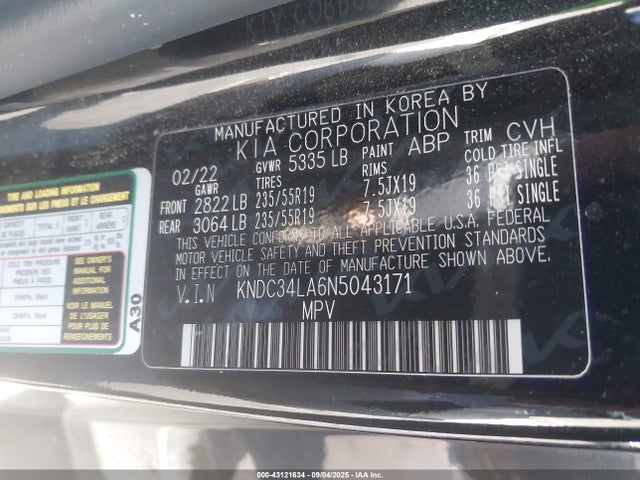 KNDC34LA6N5043171 KIA EV6